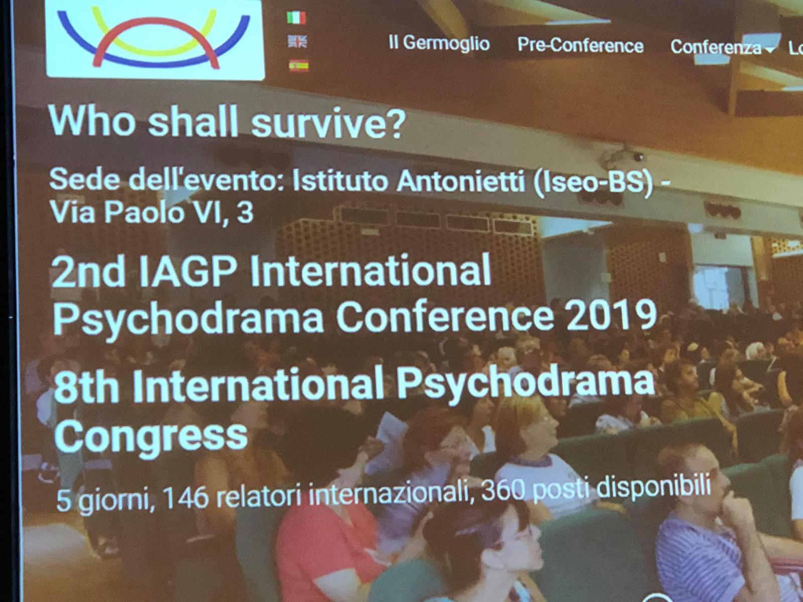 2nd IAGP International Psychodrama Conference 2019 in Italy