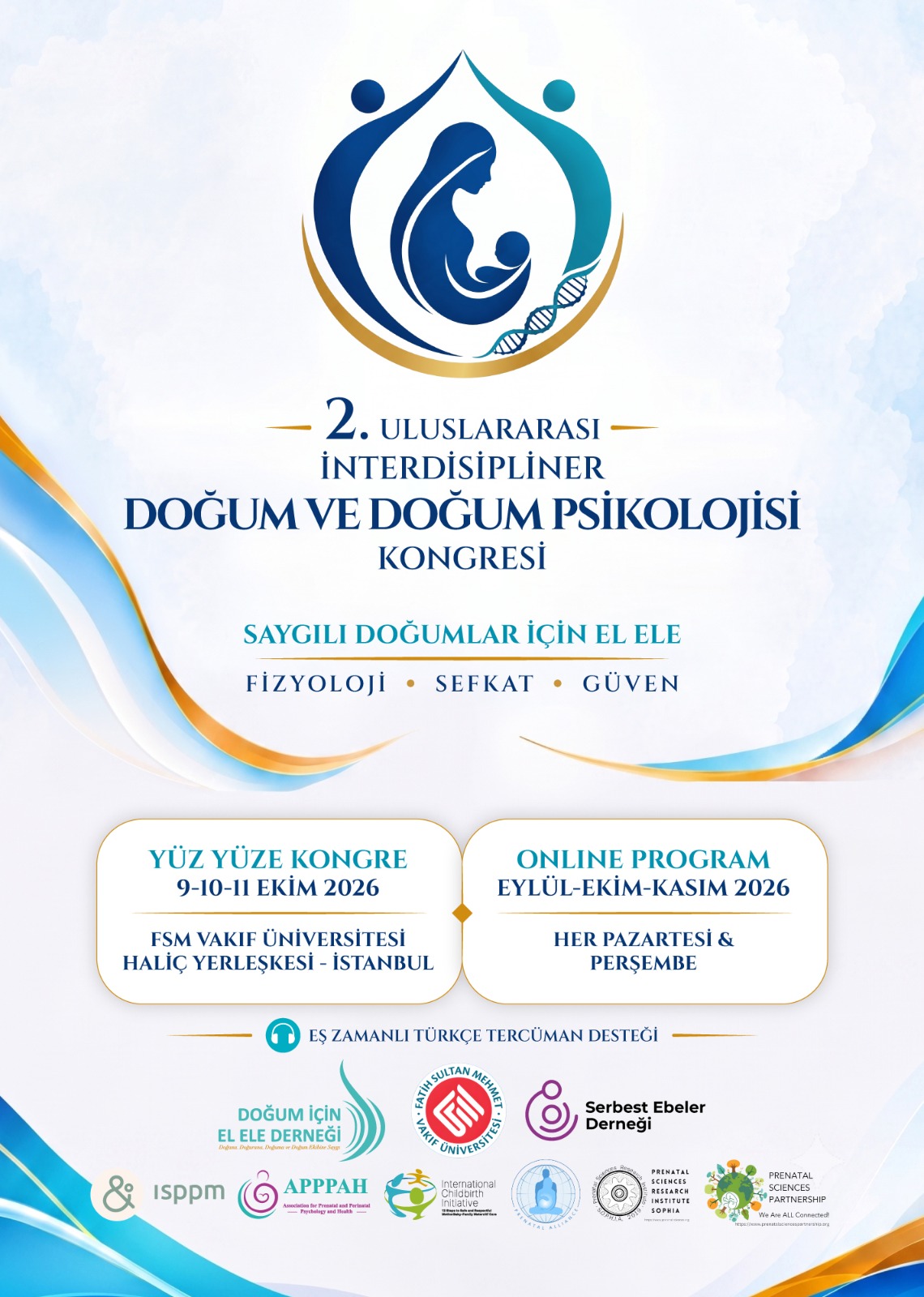 2. Uluslararası İnterdisipliner Doğum ve Doğum Psikolojisi Kongremizin Kayıtları Başladı
